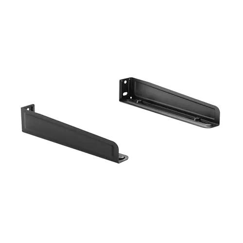 PureMounts Mikrowellenhalterung, Wandhalterung, Universal Halterung für Mikrowellen und Öfen bis 35kg, Mikrowellen Halter Wand, schwarz