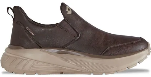 Lotto Slip-On Sneaker, Gr. 43, BROWN-BEIGE - Sneaker mit Memory Foam-Innensohle für individuellen Komfort und ultra-leichter Phylonsohle für optimale Dämpfung. Ideal für den ganzen Tag - einfach reinschlüpfen und loslegen!