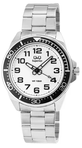Q&Q Unisex-Erwachsene Analog-Digital Automatic Uhr S7230567 - Elegante Armbanduhren für Herren mit 44 mm Durchmesser, kombiniert analoges und digitales Display für optimale Lesbarkeit.