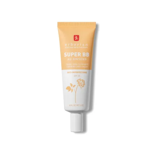 Erborian Super BB Nude SPF 20 40 ml - BB Cream mit weißen Ginseng und Niacinamid für ein strahlendes Hautbild, deckt Unreinheiten ab und sorgt für einen natürlichen Teint ohne Maskeneffekt.