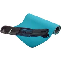 Yogamatte BICOLOR, 4 mm, petrol/antrazit - Sportmatte mit rutschfester, nahezu textile Oberfläche für sicheres Training. Ideal für Gymnastik, Aerobic und Fitness, kommt in praktischer Tasche mit Kordelzug.