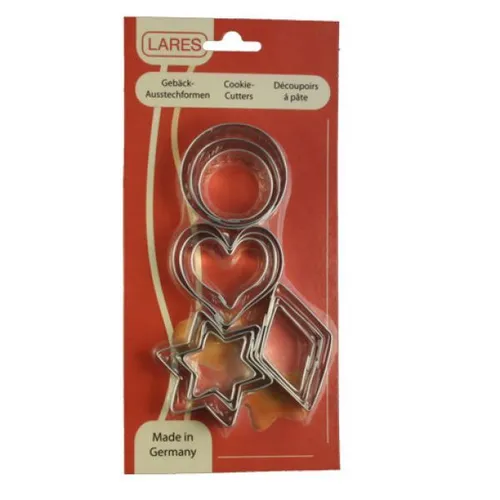 Lares Terrassen 12tlg. 4x3 Motive - Ausstechformen Plätzchen-Formen Ausstecher