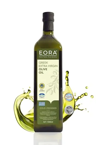 EORA Premium Griechisches Natives Olivenöl Extra 1L (Neue Ernte 25/26) – Hoher Polyphenolgehalt, kaltgepresst, sehr niedriger Säuregehalt ~0,35% – Einzelnachweis (P.G.I.) Lakonien, Griechenland.