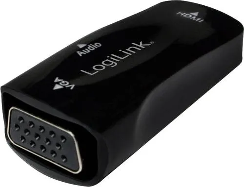 LogiLink CV0108 Adapter [1x HDMI-Buchse - 1x VGA-Buchse] Schwarz