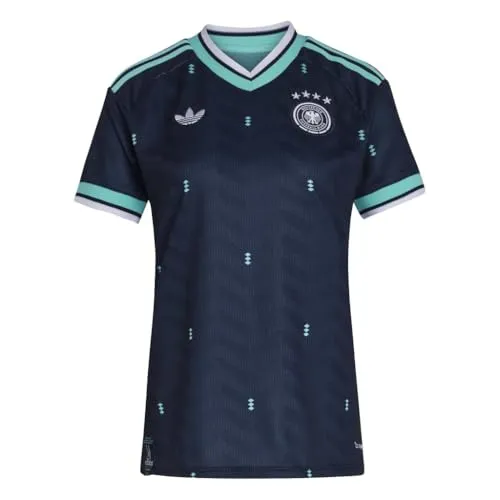 ADIDAS Damen Trikot Deutschland 26 Auswärts - Stylisches Auswärtstrikot für Damen, inspiriert von der erfolgreichen Partnerschaft zwischen adidas und der deutschen Nationalmannschaft. Mit Climacool-Technologie für optimale Feuchtigkeitsregulierung und hohem Tragekomfort.