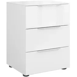 Xxxl Nachtschrank Style, Weiß, Metall, 3 Schubladen