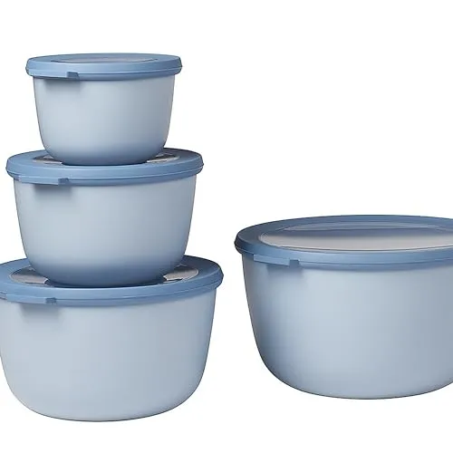 Mepal Frischhaltedose Set cirqula rund, 4-teilig, hoch in blau von Mepal