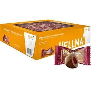 Hellma Schokobonbons Waldbeere, in Vollmilchschokolade, 580g, 380 Stück