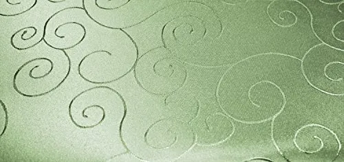 Tischdecke Mitteldecke eckig 90x90 cm Struktur damast Circle bügelfrei fleckenabweisend #1237 (lindgrün antik)