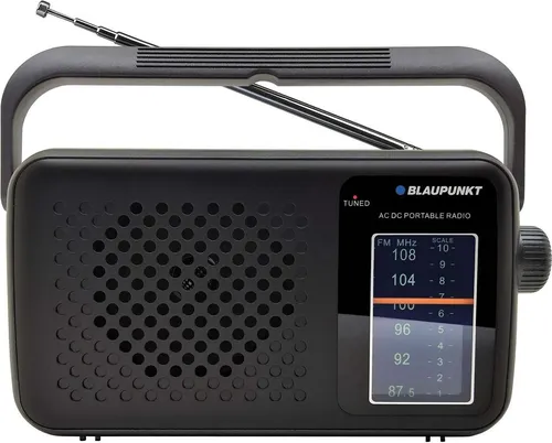 Blaupunkt PR8BK Tragbares Analoges Radio - Tragbares FM-Radio mit eingebauten Lautsprechern, ideal für unterwegs. Kompakte Größe und einfache Bedienung machen es zum perfekten Begleiter.