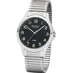 Regent Herren Armbanduhr mit Mineralglas und Edelstahlband - Elegant und Wasserdicht bis 5 bar - Stylische Herrenuhr aus Edelstahl mit präzisem Quarzwerk und leuchtenden Ziffern. Ideal für den Alltag oder besondere Anlässe - wasserdicht bis 5 bar.