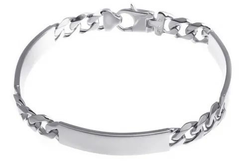 Silberkettenstore Silberarmband Gravurarmband 8,5mm - 925 Silber, Länge wählbar von 18-23cm