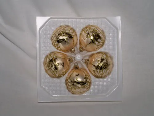 Jingle Bells Lauscha Christbaumkugel 6cm Golden Dreams in beige von Jingle Bells Lauscha