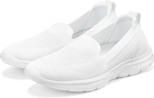 LASCANA Slipper Sneaker, ultraleicht und vegan, weiß - Slipper in Größe 42, ideal zum Reinschlüpfen, ultraleicht und vegan. Perfekt für jeden Tag und ein angenehmes Tragegefühl!