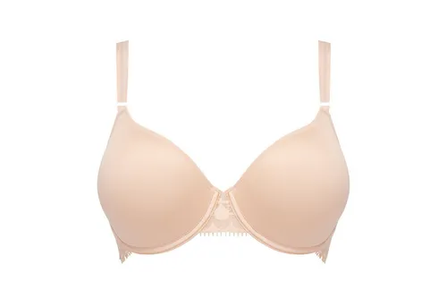 Chantelle BH Day To Night T-Shirt Bra Beige Nylon B 85 Damen - Eleganter T-Shirt BH von Chantelle mit Memory Foam-Cups für optimalen Tragekomfort. Die feminine Spitze und verstellbaren Träger sorgen für eine perfekte Passform. Ideal für jeden Tag und besondere Anlässe.