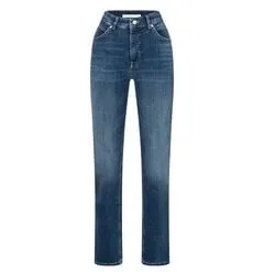 MAC Jeans Melanie Mid Blue Used - L30 40 - Feminine Fit Straight Leg Jeans von Mac, perfekt für einen lässigen Look und hohen Tragekomfort.