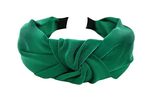 axy Haarreif mit Knoten und Satin bezogen-Vintage-Wunderschön Stirnband Haarschmuck Damen Haarreifen HR35A (Grün)