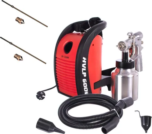 Hochwertiges 600W Elektro-Lackiergerät mit 1 Liter Tank, Lackierpistole, 3 Düsen TC Technic LL-07A