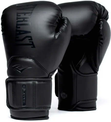 Everlast Boxhandschuhe Elite 2 Pro – 16 OZ für Herren - Hochwertige Boxhandschuhe aus Kunstleder in Schwarz, ideal für das Training. Bieten optimalen Komfort und Schutz für ein intensives Workout.