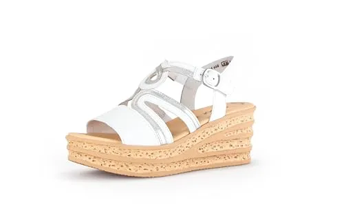 Gabor Damen Keilsandalen – Elegante Wedge-Heel Sommerschuhe - Wanderschuhe aus Glattleder mit 7 cm Keilabsatz für optimalen Komfort und Stil. Ideal für sommerliche Ausflüge oder entspannte Tage.