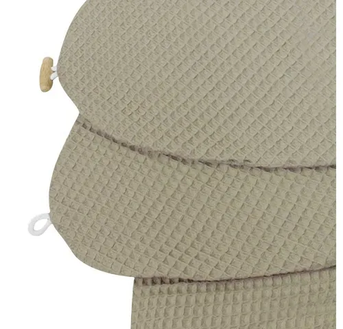 Bezug für Stillkissen Waffelmuster taupe von HOBEA