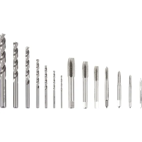 FRITZFURT 3701-6015 Maschinengewindebohrer-Set 15-teilig - Hochwertiges 15-teiliges Maschinengewindebohrer-Set aus korrosionsbeständigem HSS, ideal für präzise Gewindebohrungen in verschiedenen Größen. Perfekt für die Werkstatt und den professionellen Einsatz.
