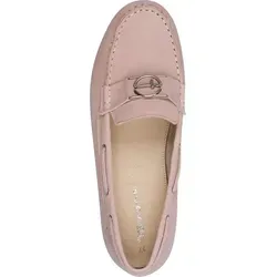 Tamaris Damen Moccassin flach aus Leder, rosa, Größe 39 EU