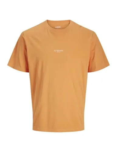 JJ REBEL Herren Jrebruben Tee Ss Crew Neck, Tangerine, M EU
