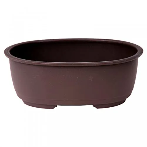 Bonsai-Shopping Schale oval 15 x 12 6 cm braun Kunststoff 15230