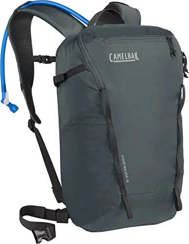 Camelbak Cloud Walker Trinkrucksack 18 70Oz Dunkel/Schwarzer Schiefer - Trinkblasen-Rucksack mit seitlichen Cargotaschen und atmungsaktivem Air Mesh für optimalen Komfort und Luftzirkulation beim Laufen.