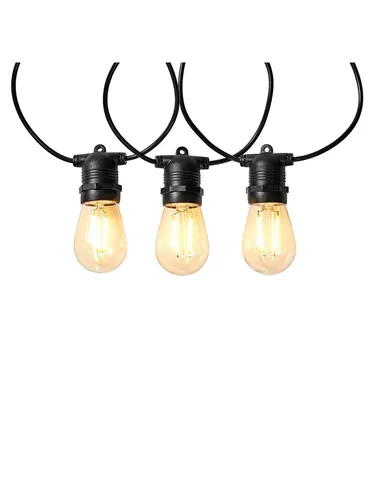 Nedis SmartLife-Dekorationsleuchten - WLAN Party-Lichterkette 10 LED's - Wetterfeste 9m Lichterkette für Garten & Terrasse, steuerbar per App oder Sprachbefehl, mit 8 Modi und Musikfunktion für stimmungsvolle Abende.