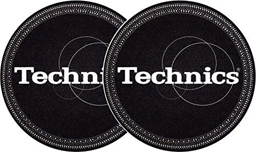 slipmat-Factory Technics Strobo Schwarz-Silber Slipmat, 2 Stück