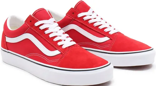 Vans Old Skool Sneaker aus textilem Canvas-Material - Rot 42,5 EU - Sneaker aus hochwertigem, leichtem Canvas-Material für optimalen Tragekomfort und Stil, ideal für Skateboarding und den sportlichen Alltag.