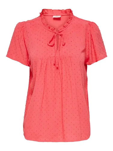 JdY Damen Jdylima Life S/S Top WVN Noos, Dubarry, 38 EU - Luftiges Damenoberteil mit lockerem Schnitt, stilvollen Schleifendetails und voluminösem Armausschnitt für einen lässigen Look.