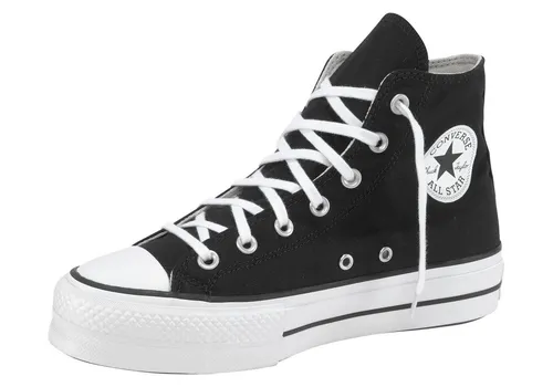 CONVERSE Chuck Taylor All Star Hi Lift Schwarz - Sneaker mit höherer Sohle für zusätzlichen Komfort und Stil, aus hochwertigem Canvas und rutschfester Gummisohle - ideal für jeden Anlass.