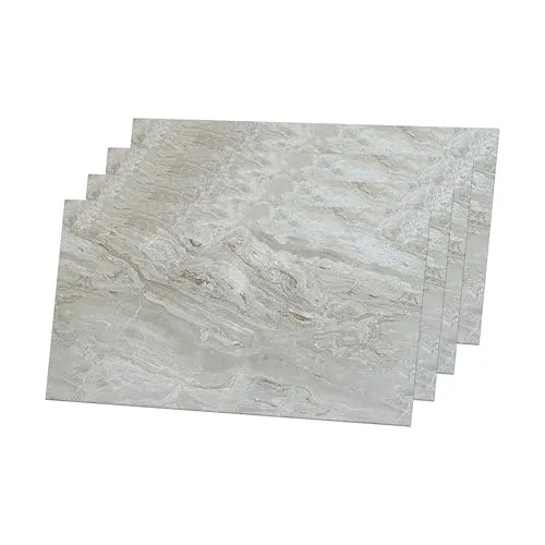 IZODEKOR Wandverkleidung Marmoroptik - 4er 120x60cm- Alternative zu Badfliese/Küchenfliese, Duschwandpaneele, Wandpaneel für Küchenrückwand, Badezimmer, Innenbereich - Mars Bubble