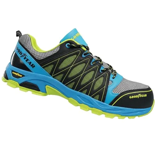 Goodyear Damen Metallfreie Arbeitssicherheit Trainer S1P - Herrenmode: Leichte Sicherheitsschuhe mit Non-Metal Stoffkappe, ideal für Schutz und Komfort bei der Arbeit, mit Anti-Static und rutschfesten Eigenschaften.