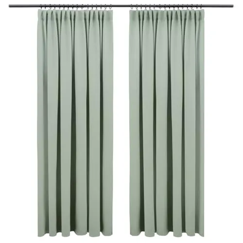 Blumtal Verdunklungsvorhänge Kräuselband 215x132 cm 2er Set in grün von Blumtal