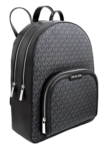 Michael Kors Jaycee Logo Backpack (Black) - Tagesrucksack mit stilvollem Logo-Design, ausgestattet mit mehreren Fächern für optimale Organisation und praktische Nutzung.