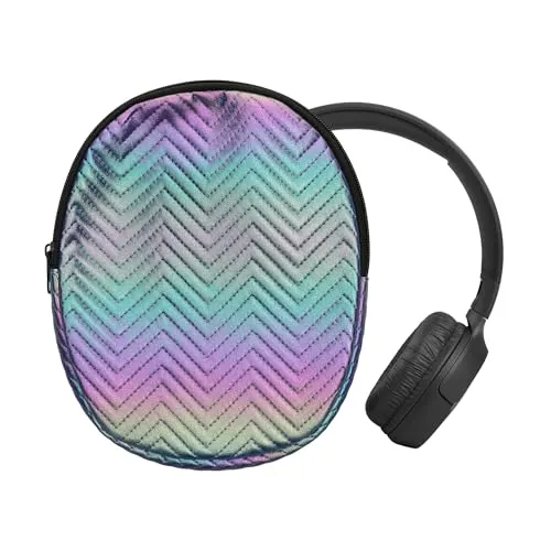 kwmobile Hülle für JBL Tune 600 / 500BT / 510BT / 450 Tasche - Case für Headset aus Metallic Kunstleder und Nylon - Mehrfarbig