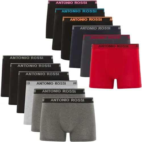 ANTONIO ROSSI Herren Boxer Hipster (12er-Pack) von ANTONIO ROSSI
