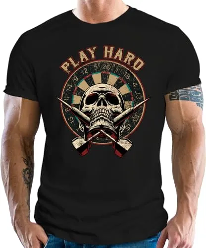 T-Shirt für den Dart Fan: Play Hard