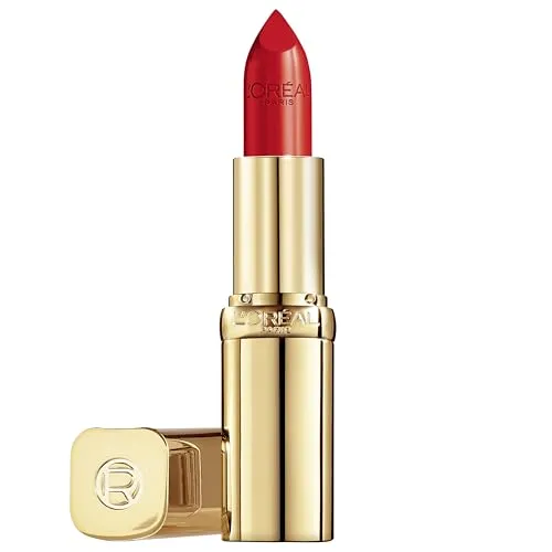 L'Oréal Paris Pflegender Lippenstift mit Satin Finish, Argan-Öl und Vitamin E, Color Riche Satin, Nr. 125 Maison Marais, 1 x 4,3 g