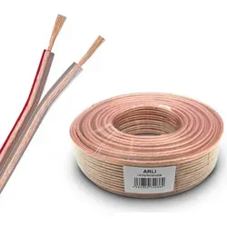 100m Lautsprecherkabel CCA Kupfer transparent - HiFi-Kabel mit flexiblem 2x2,5 mm² CCA Kupfer, ideal für hochwertige Audioverbindungen und ausgezeichnete Klangqualität.