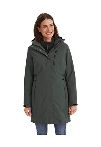 Killtec Damen Parka KOW 165 WMN PRK - Funktionsjacke mit abzippbarer Kapuze, 100% wasserdicht und atmungsaktiv, ideal für Outdoor-Aktivitäten bei jedem Wetter.