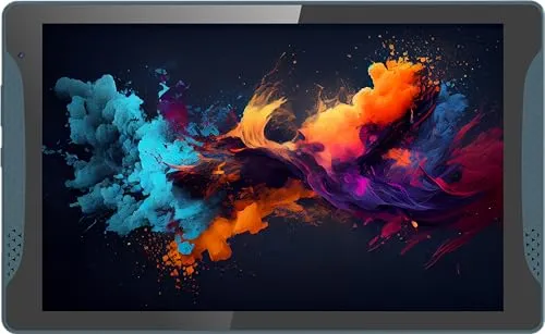 Logicom - Tab Stand Pro 2 Tablet - 10,1 Zoll HD Display - Integrierter Ständer - 64 GB - Android 13-6000 mAh Akku - Bluetooth 5.0 - Blau