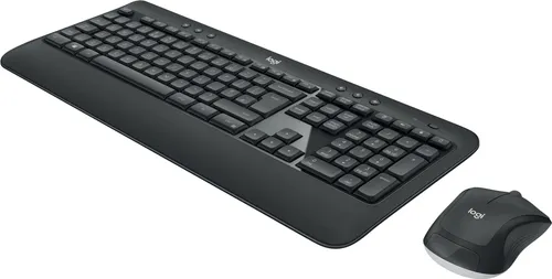 Logitech Advanced MK540 - Kabellose Tastatur-Maus-Kombination, spritzwassergeschützt und ergonomisch für komfortables Arbeiten