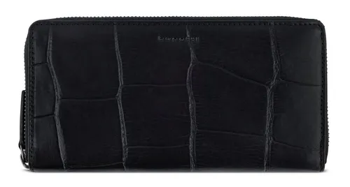 bugatti Nevio Damen-Langbörse mit RFID-Schutz - Damen-Geldbörse in Kroko-Optik mit Rundum-Reißverschluss, 8 Kartenfächern und maximalem RFID-Schutz gegen Datendiebstahl. Handgefertigt aus hochwertigem Leder, ideal als Geschenk.