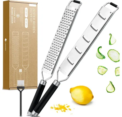 Exitoso Edelstahl Zitronenreibe 2in1 von Exitoso