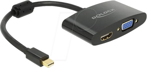DELOCK 65553 - DisplayPort Adapter, Mini DP Stecker auf HDMI / VGA Buchse